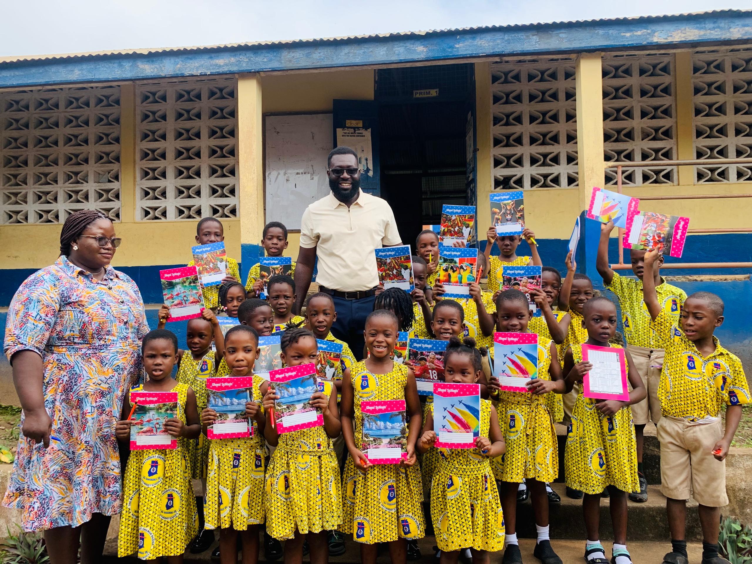 Empowering the Next Generation: Nana Adwoa Asantewaa I Welcomes My First Day at School Learners Through Generous Donation
