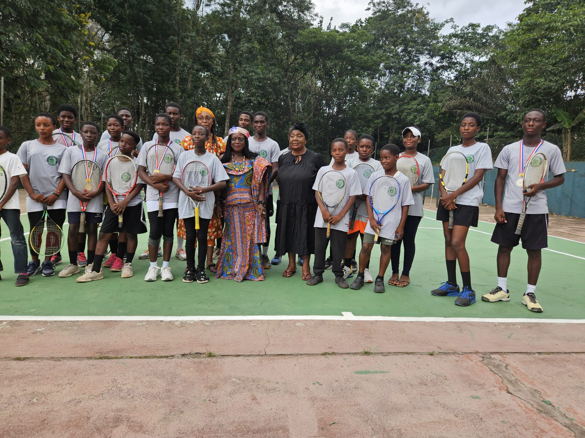 Nurturing Young Talents: Nana Adwoa Asantewaa I Okuapemhemea Nkosuohemea Grace La Constance Tennis Games in Joyful Youth Collaboration